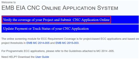 emb cnc online application